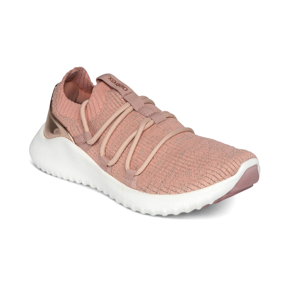 Aetrex Women's Dani Arch Support Sneakers - Pink | USA 8B0OU4N